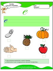 E Sesi Çalışma Sayfaları